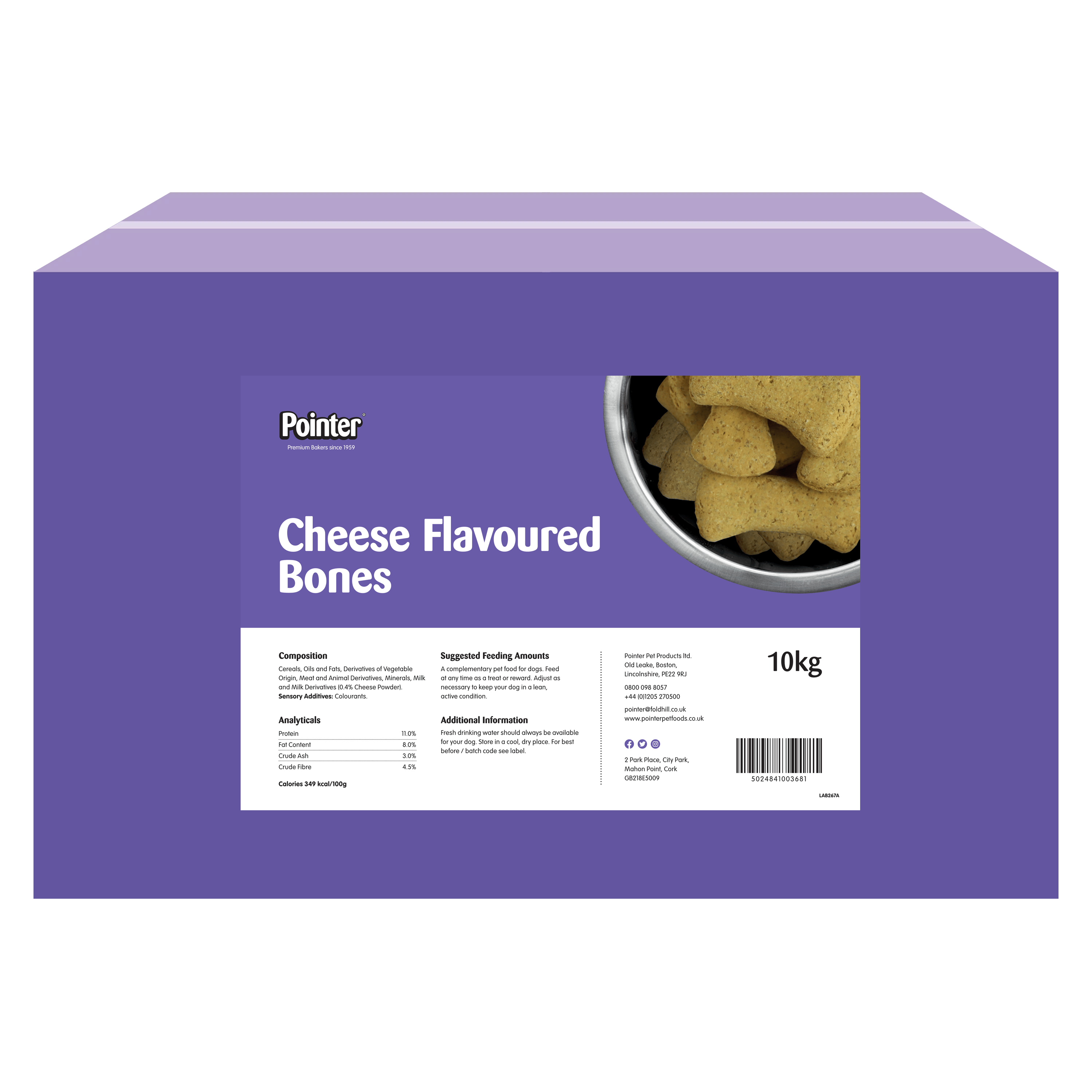 Cheese Flavoured Bones Dog Treats Pointer Pet Foods