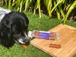 dog friendly sausage and chips